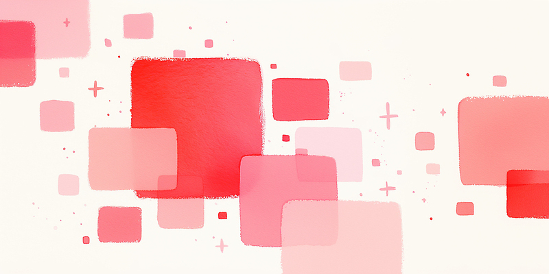 JPG 모양 디자인 예술 분홍색 컬러 백그라운드 패턴 일러스트 그래픽 빨간색 사각형 크기 배열 모던 정사각형 조화 단순화된 색채 창의성 국내일러스트 AI일러스트 AI콘텐츠 도형 무늬 파일형식