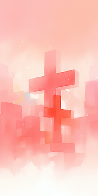 JPG 모양 기호 기독교 종교 예술 상징 분홍색 백그라운드 십자가 일러스트 추상 기념 빨간색 믿음 묘사 이미지 장면 위치 흐림 국내일러스트 AI일러스트 AI콘텐츠 문자 감정 컬러 무늬 날씨 파일형식