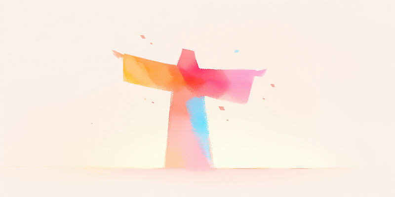 JPG 디자인 기독교 종교 문화 예술 상징 분홍색 컬러 백그라운드 십자가 크리스마스 일러스트 추상 조명 풍경 동상 표현 예수 소통 국내일러스트 AI일러스트 AI콘텐츠 기념일 컨셉 무늬 조형물 신_종교 기념물 파일형식