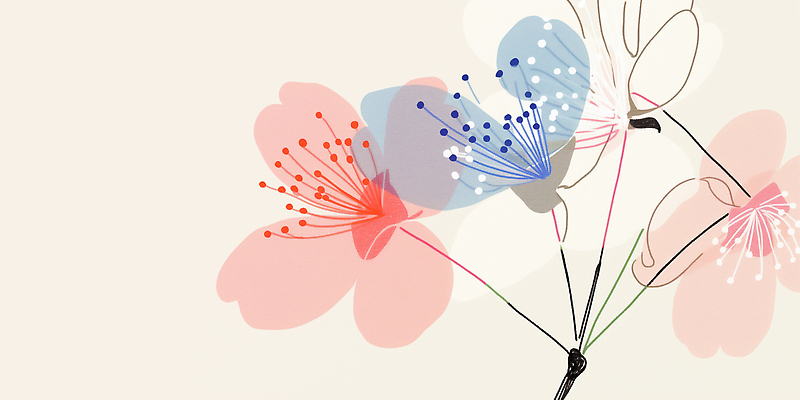 JPG 모양 나무 식물 꽃잎 꽃 예술 선 컬러 백그라운드 꽃밭 일러스트 자연 생명 수채화 장식 공간 벚꽃 향기 꽃가루 뷰티풀 국내일러스트 AI일러스트 AI콘텐츠 가루 생태계 냄새 파일형식