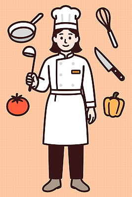 손 음식 토마토 일러스트 식재료 주방용품 피망 요리 주방 요리사 도구 칼 국자 거품기 레시피 요리수업 요리준비 국내일러스트 AI파일 직업 생활용품 채소 수업 신체부위 준비 파일형식 벡터