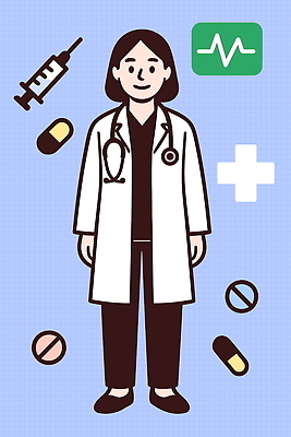 일러스트 의학 의료기기 생명 건강 주사기 치료 약 건강관리 진료 환자 의사 심장 전문직 질병 체크표시 약사 증상 국내일러스트 AI파일 직업 관리 의료진 장기_의학 확인 파일형식 벡터