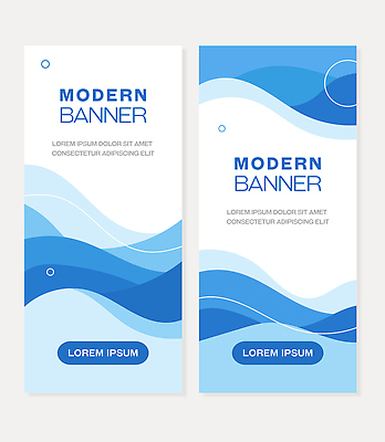 모양 템플릿 디자인 배너 배너템플릿 세로배너 컬러 패턴 곡선 텍스트 그래픽 파란색 배열 모던 스타일 배너세트 AI파일 선 무늬 세로 세트 파일형식 벡터