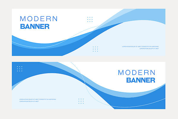 템플릿 디자인 배너 배너템플릿 가로배너 곡선 그래픽 파란색 깨끗함 흰색 알림 모던 레이아웃 단순화된 예시 스타일 배너세트 AI파일 선 컬러 컨셉 가로 세트 파일형식 벡터