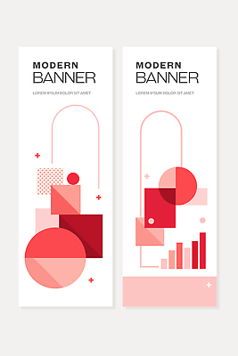모양 도형 템플릿 디자인 배너 배너템플릿 세로배너 선 분홍색 컬러 그래프 추상 빨간색 사각형 원형 배열 기하학 예시 배너세트 AI파일 무늬 세로 세트 파일형식 벡터