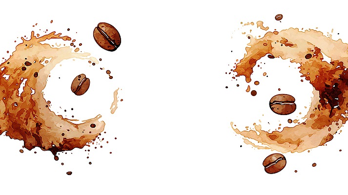 JPG 디자인 물결 커피 음료 예술 컬러 백그라운드 일러스트 수채화 카페 원두 마시기 표현 액체 그림 드립 국내일러스트 모션 상점 파일형식