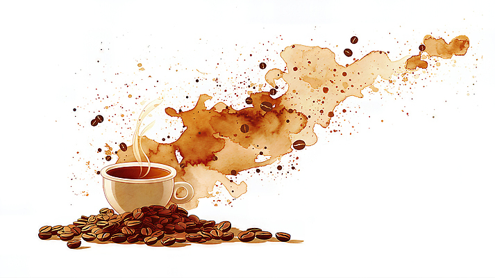 JPG 커피 음료 예술 일러스트 아침 수채화 컵 소리 카페 흐름 원두 마시기 물방울 얼룩 커피잔 그림 부드러움 카페인 국내일러스트 주간 식기 컨셉 모션 잔 상점 감각 파일형식