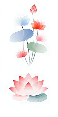 JPG 모양 식물 디자인 꽃 컬러 백그라운드 잎 일러스트 자연 생명 연꽃 장식 물 수면 수조 연습 그림 부드러움 뷰티풀 생성 국내일러스트 AI일러스트 AI콘텐츠 자연요소 감각 생태계 파일형식