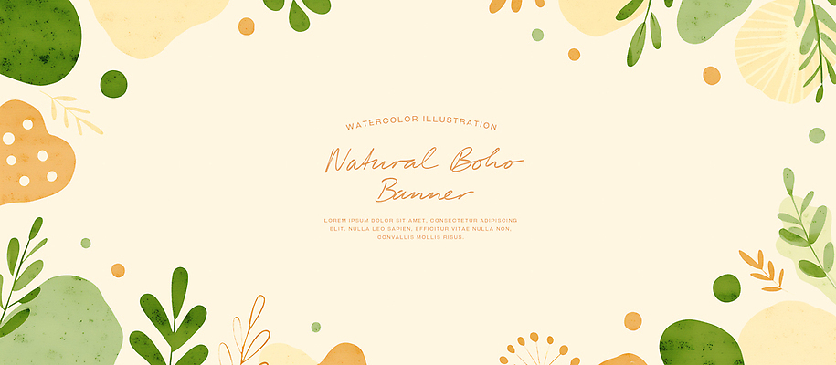 PSD 디자인 배너 예술 컬러 백그라운드 잎 패턴 일러스트 자연 수채화 그래픽 장식 원형 모던 그림 질감 테마 스타일 국내일러스트 도형 식물 무늬 생태계 파일형식