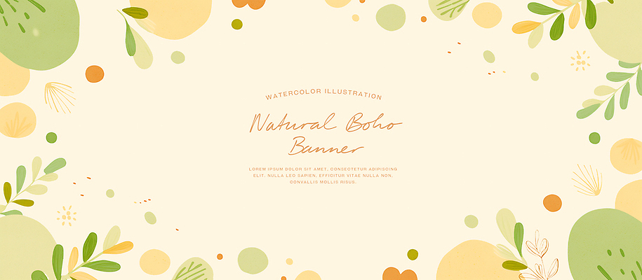 PSD 디자인 예술 컬러 백그라운드 잎 패턴 일러스트 자연 수채화 그래픽 장식 원형 오브젝트 그림 심플 부드러움 국내일러스트 도형 식물 무늬 감각 생태계 파일형식