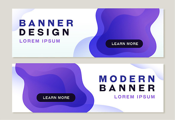 템플릿 디자인 배너 배너템플릿 가로배너 컬러 텍스트 추상 그래픽 보라색 웹 현수막 체험 알림 심볼 이미지 페이지 마케팅 평면 배너세트 사용자 AI파일 컨셉 무늬 인터넷 가로 세트 파일형식 벡터