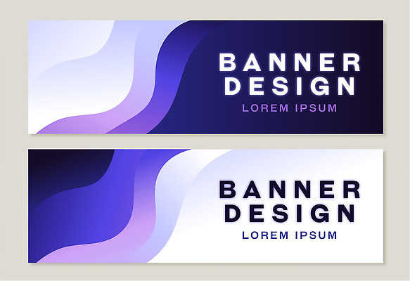 템플릿 디자인 배너 배너템플릿 가로배너 컬러 곡선 텍스트 추상 그래픽 홈페이지 보라색 현수막 알림 프레젠테이션 모던 마케팅 예시 스타일 배너세트 AI파일 선 무늬 가로 세트 파일형식 벡터