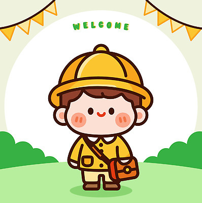 나무 캐릭터 옷 어린이 상징 가방 일러스트 모션 표정 밝음 웃음 잔디 야외 노란색 정원 유치원 유치원생 놀이터 즐거움 환영 어울림 국내일러스트 AI파일 식물 잡화 교육 감정 컬러 놀이 사람 파일형식 벡터