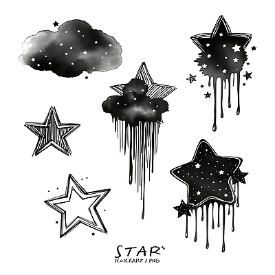 모양 PSD 디자인 별 백그라운드 일러스트 상상 수채화 그래픽 장식 검은색 흰색 크기 배열 그림 스타 스타일 국내일러스트 자연요소 컬러 파일형식