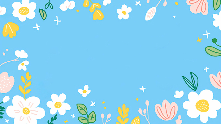 식물 계절 컬러 다수 컨셉 생태계 파일형식 AI콘텐츠 꽃 잎 백그라운드 파란색 장식 디자인 화사함 다양 모양 여름 봄 자연 그림 뷰티풀 일러스트 국내일러스트 JPG AI일러스트