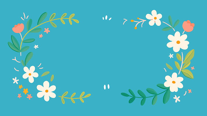 식물 계절 컬러 잎 무늬 생태계 파일형식 AI콘텐츠 꽃 나뭇잎 백그라운드 파란색 장식 디자인 자연 주황색 흰색 그래픽 여름 뷰티풀 그림 조화 패턴 일러스트 국내일러스트 JPG AI일러스트