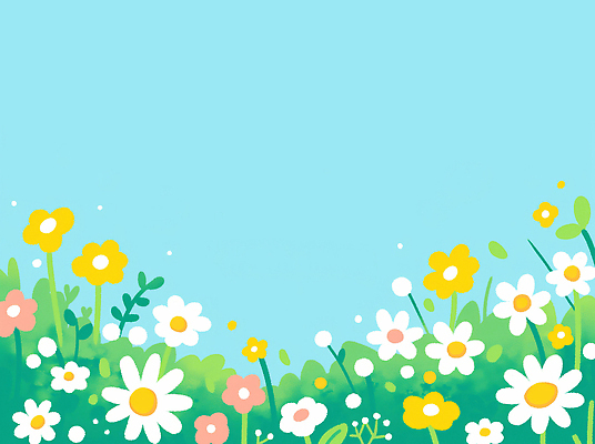 식물 계절 꽃 컬러 무늬 미술 태양 목장 생태계 파일형식 초원_자연 AI콘텐츠 초원 자연 햇빛 들꽃 조경 여름 뷰티풀 목초지 봄 환경 정원 드로잉 패턴 흰색 일러스트 국내일러스트 JPG AI일러스트