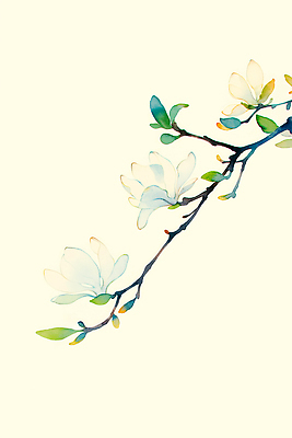 식물 계절 꽃 컬러 감각 생태계 원예 파일형식 AI콘텐츠 모란 나무 잎 백그라운드 자연 봄 생명 뷰티풀 조화 성장 디자인 예술 부드러움 가지치기 청록색 일러스트 국내일러스트 JPG 수채화 목련 AI일러스트