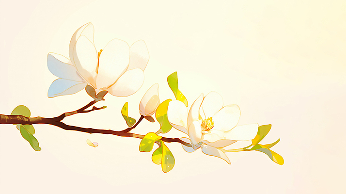 식물 계절 꽃 컬러 생태계 파일형식 AI콘텐츠 목련 흰색 나무 잎 백그라운드 자연 꽃잎 봄 뷰티풀 생명 성장 영원 색감 장식 조화 일러스트 국내일러스트 JPG 수채화 AI일러스트