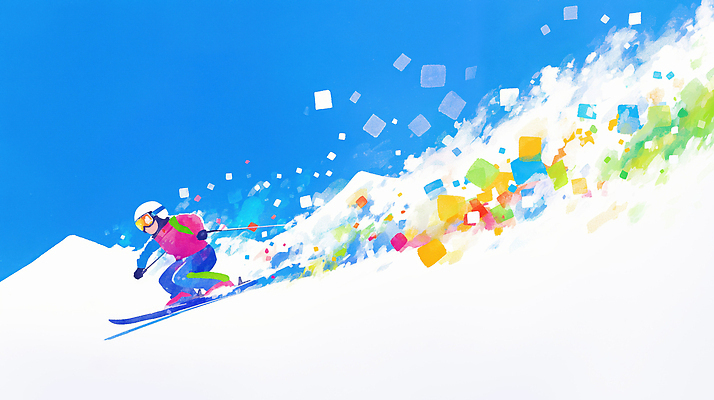 옷 계절 감정 스키 겨울스포츠 건강 파일형식 AI콘텐츠 산 스키타기 스포츠 겨울 모션 하늘 컬러 스키복 스노우 즐거움 속도 운동 지역 풍경 일러스트 국내일러스트 JPG AI일러스트