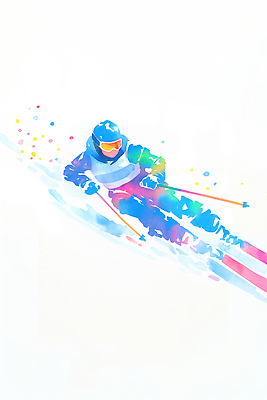 계절 감정 스포츠 스키 겨울스포츠 스키장 운동선수 말하기 파일형식 AI콘텐츠 스키선수 스키타기 컬러 모션 트랙 슬로프 겨울 즐거움 속도 회화 예술 그림 디자인 일러스트 국내일러스트 JPG AI일러스트