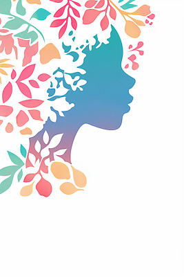 식물 잎 무늬 촬영기법 사람 신체부위 생태계 파일형식 AI콘텐츠 여자 얼굴 나뭇잎 꽃 디자인 그림 컬러 창의성 예술 실루엣 모양 자연 뷰티풀 상징 표현 실험 패턴 일러스트 국내일러스트 JPG AI일러스트