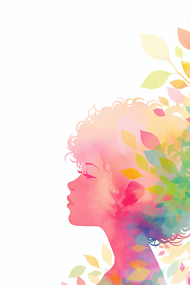 식물 여자 어린이 잎 사람 신체부위 생태계 파일형식 AI콘텐츠 소녀 나뭇잎 그림 머리 컬러 자연 생명 뷰티풀 수채화 상상 얼굴 꽃 풍경 그림자 표현 창의성 감정 일러스트 국내일러스트 JPG AI일러스트