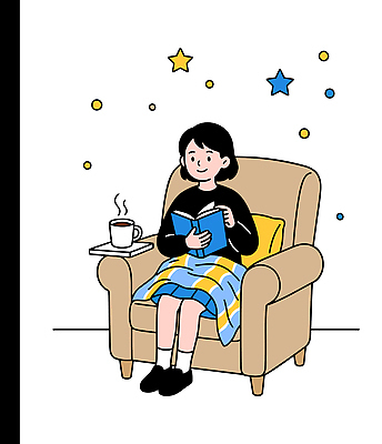 여자 별 커피 의자 일러스트 모션 실내 따뜻함 일상 장식 책 컵 소파 독서 공간 카페 시간 분위기 편안함 스웨터 사색 국내일러스트 AI파일 자연요소 식기 음료 가구 컨셉 상의 생각 사람 내부 라이프 상점 감각 파일형식 벡터