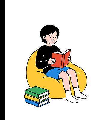 교육 일러스트 휴식 소년 취미 책 학습 독서 소풍 노란색 방 시간 읽기 즐거움 사색 관심 창의력 빈백 국내일러스트 AI파일 남자 감정 어린이 컬러 생활용품 컨셉 생각 모션 야외활동 파일형식 벡터