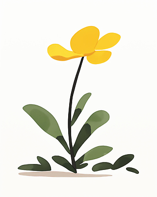 식물 꽃 컬러 봄 생태계 파일형식 AI콘텐츠 노란색 줄기 초록색 잎 자연 생명 단순화된 모양 예술 디자인 성장 심플 화초 잔디 일러스트 국내일러스트 JPG 봄꽃 AI일러스트