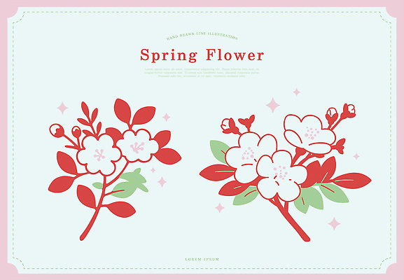 식물 디자인 꽃 화초 예술 컬러 잎 라인일러스트 일러스트 봄꽃 자연 생명 그래픽 장식 봄 조화 뷰티풀 스타일 보테니컬아트 국내일러스트 AI파일 계절 생태계 파일형식 벡터