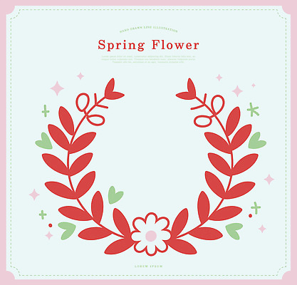 모양 식물 전통 디자인 꽃 예술 잎 패턴 라인일러스트 일러스트 봄꽃 자연 생명 그래픽 장식 빨간색 여름 화환 봄 심플 색감 보테니컬아트 아기자기 국내일러스트 AI파일 계절 컬러 컨셉 무늬 생태계 파일형식 벡터