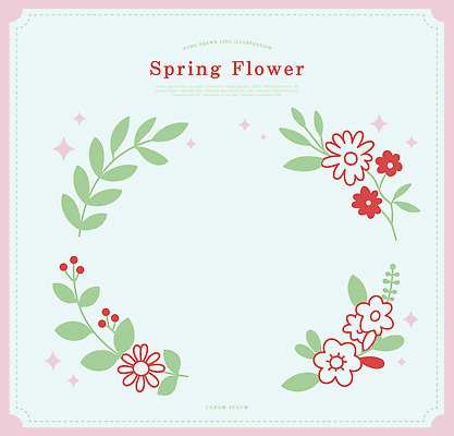 식물 디자인 계절 꽃 컬러 꽃다발 백그라운드 잎 패턴 라인일러스트 일러스트 봄꽃 자연 생명 풍경 그래픽 장식 봄 그림 조화 보테니컬아트 국내일러스트 AI파일 무늬 생태계 파일형식 벡터