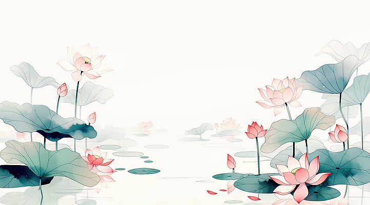 JPG 식물 꽃잎 꽃 일러스트 자연 연꽃 미술 풍경 초원 물 정원 봄 원근감 연못 수면 수중식물 조화 국내일러스트 AI일러스트 AI콘텐츠 자연요소 계절 뷰포인트 문화예술 생태계 파일형식