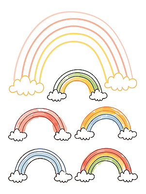 디자인 예술 선 컬러 무지개 일러스트 자연 하늘 색연필 따뜻함 표정 풍경 장식 원형 분위기 그림 창작 국내일러스트 AI파일 자연요소 도형 컨셉 학용품 생태계 파일형식 벡터