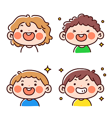 행복 감정 얼굴 어린이 컬러 티셔츠 일러스트 표정 웃음 친구 머리 표현 그리기 즐거움 생동감 스타일 국내일러스트 AI파일 셔츠 관계 모션 사람 신체부위 파일형식 벡터