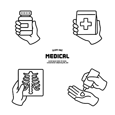 손 라인일러스트 일러스트 의학 엑스레이 건강 병원 손짓 치료 약 진료 의사 의료용품 약병 검사_조사 시술 약사 처방전 치료제 국내일러스트 AI파일 의료기기 모션 신체부위 의료진 병_담는 파일형식 벡터