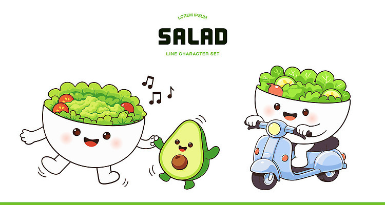캐릭터 라이프스타일 음악 음식 컬러 백그라운드 채소 일러스트 모션 웃음 운동 소풍 손잡기 자전거 샐러드 운전 즐거움 그림 아보카도 일러캐릭터 AI파일 감정 과일 문화예술 표정 건강 생활 야외활동 바이크 파일형식 벡터