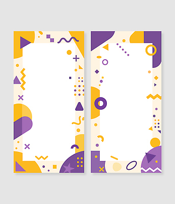 모양 도형 템플릿 디자인 배너템플릿 컬러 백그라운드 패턴 그래픽 장식 세로 노란색 보라색 공간 흰색 기하학 AI파일 배너 무늬 파일형식 벡터