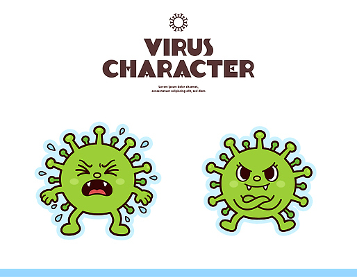 캐릭터 디자인 감정 일러스트 놀이 생물 표정 초록색 귀여움 분노 바이러스 악당 상상력 전염병 창의력 특징 일러캐릭터 AI파일 컬러 컨셉 질병 파일형식 벡터