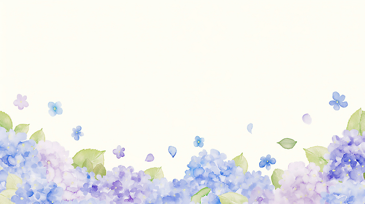 JPG 식물 디자인 꽃잎 꽃 예술 컬러 백그라운드 잎 일러스트 자연 수채화 프레임 장식 파란색 보라색 꽃집 그림 수국 카피스페이스 국내일러스트 AI일러스트 AI콘텐츠 상점 공백 생태계 파일형식