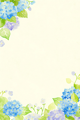 JPG 식물 디자인 꽃 컬러 백그라운드 잎 일러스트 자연 생명 수채화 프레임 그래픽 장식 파란색 인테리어 보라색 배열 그림 수국 조화 뷰티풀 카피스페이스 국내일러스트 AI일러스트 AI콘텐츠 공백 생태계 파일형식