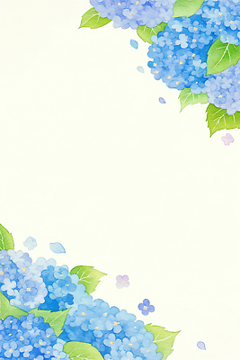 JPG 식물 디자인 계절 꽃 화초 예술 백그라운드 일러스트 자연 수채화 프레임 장식 초록색 여름 파란색 그리기 공예 그림 수국 카피스페이스 국내일러스트 AI일러스트 AI콘텐츠 컬러 모션 취미 공백 생태계 파일형식