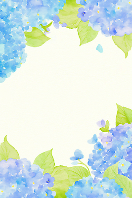 JPG 식물 디자인 계절 꽃 예술 컬러 백그라운드 잎 일러스트 자연 수채화 프레임 장식 파란색 장미 정원 그림 수국 밝은색 스타일 카피스페이스 국내일러스트 AI일러스트 AI콘텐츠 공백 생태계 파일형식