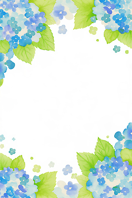 JPG 식물 디자인 계절 꽃 컬러 백그라운드 잎 일러스트 자연 수채화 프레임 장식 여름 그림 화사함 수국 뷰티풀 카피스페이스 국내일러스트 AI일러스트 AI콘텐츠 컨셉 공백 생태계 파일형식