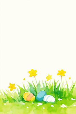 JPG 꽃 예술 컬러 일러스트 가족 모션 자연 수채화 부활절 잔디 초원 장식 친구 노란색 알 축제 봄 기쁨 부활절계란 장면 수선화 국내일러스트 AI일러스트 AI콘텐츠 식물 계절 기념일 감정 관계 계란 생태계 파일형식