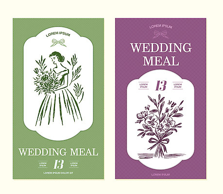 템플릿 디자인 여자 꽃 음식 결혼 탁자 결혼식 이벤트 장식 식사 축하 소중 그림 초대장 식권 이미지템플릿 AI파일 식물 가구 컨셉 카드_감사 사람 파일형식 벡터