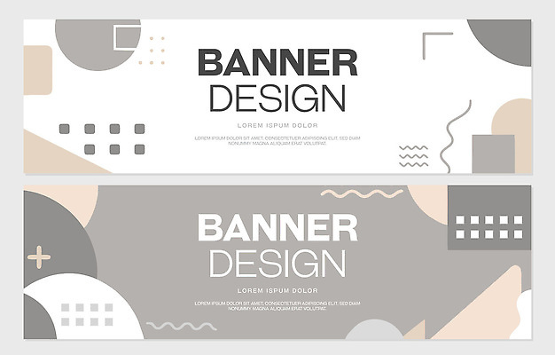 모양 템플릿 디자인 배너 배너템플릿 컬러 백그라운드 그래픽 가로 견본 사각형 회색 원형 모던 구성 단순화된 베이지색 AI파일 도형 파일형식 벡터