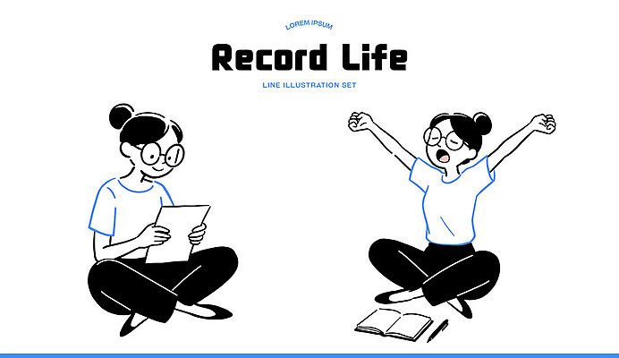 주간 손 감정 종이 얼굴 선 일러스트 모션 사람 두명 일상 생활 학습 사무실 표현 기록 스케치 집중 읽기 흰배경 장면 국내일러스트 AI파일 자연요소 교육 백그라운드 컨셉 비즈니스 미술 라이프 신체부위 흰색 파일형식 벡터