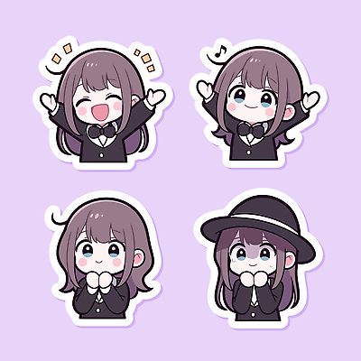 캐릭터 학생 손 디자인 옷 상징 일러스트 표정 사랑 귀여움 희망 기쁨 마술사 표현 즐거움 그림 찬양 창작 일러캐릭터 AI파일 감정 컨셉 신체부위 마술 파일형식 벡터